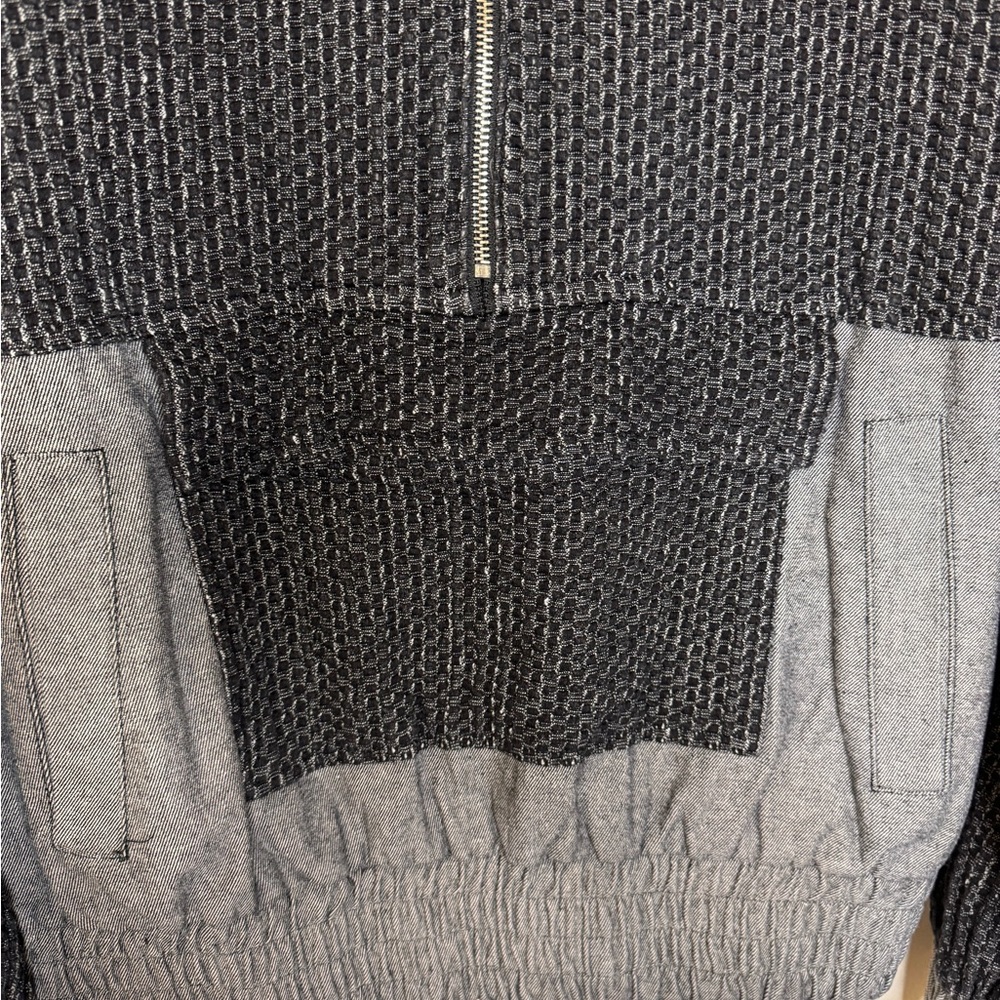 NEW BiBi Textured Knit Fabric in Black and Gray Sweater/Jacket - Picture 8 of 13